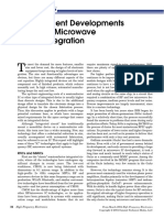 Some Recent Developments in RF and Microwave Circuit Integration