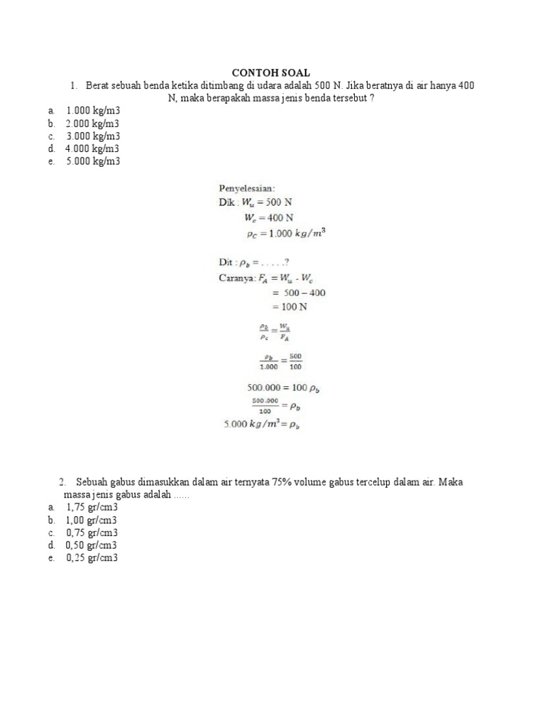 CONTOH SOAL hukum archimedes.docx