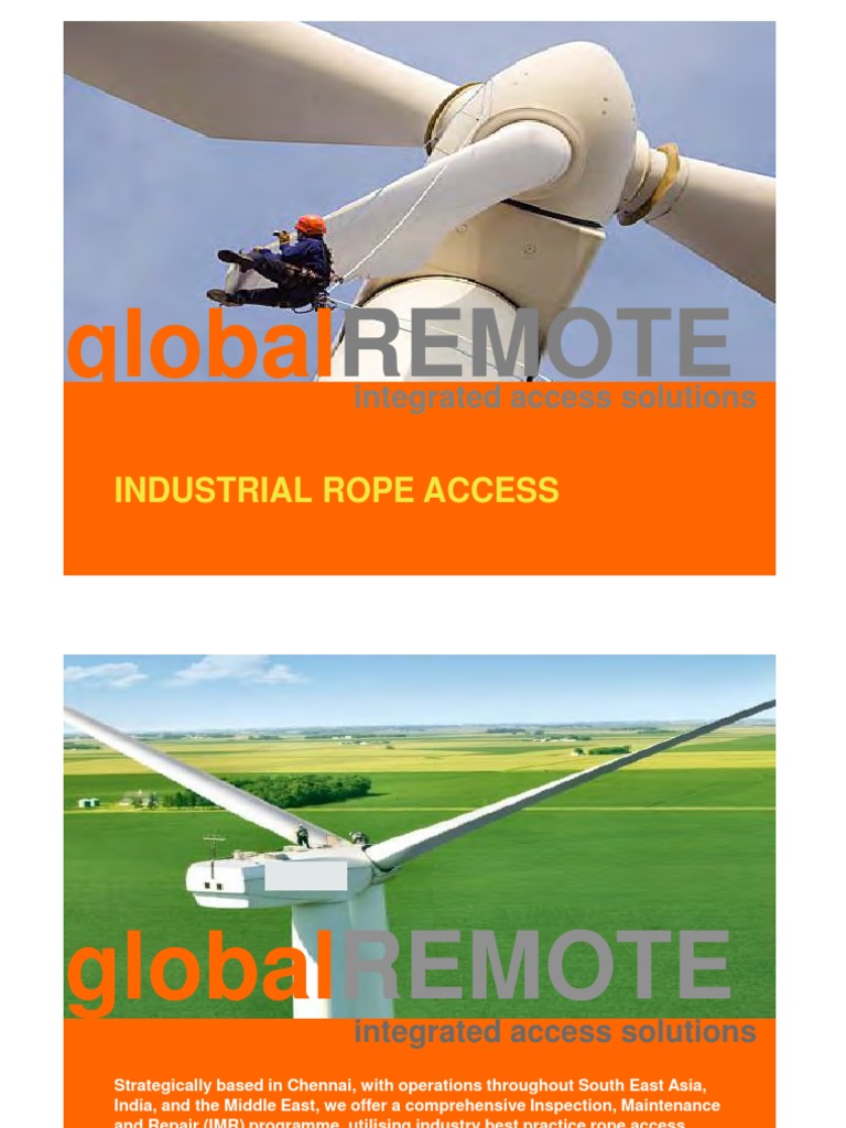Rope Access Solutions for Wind Turbines | PDF | Wind Power | Wind Turbine
