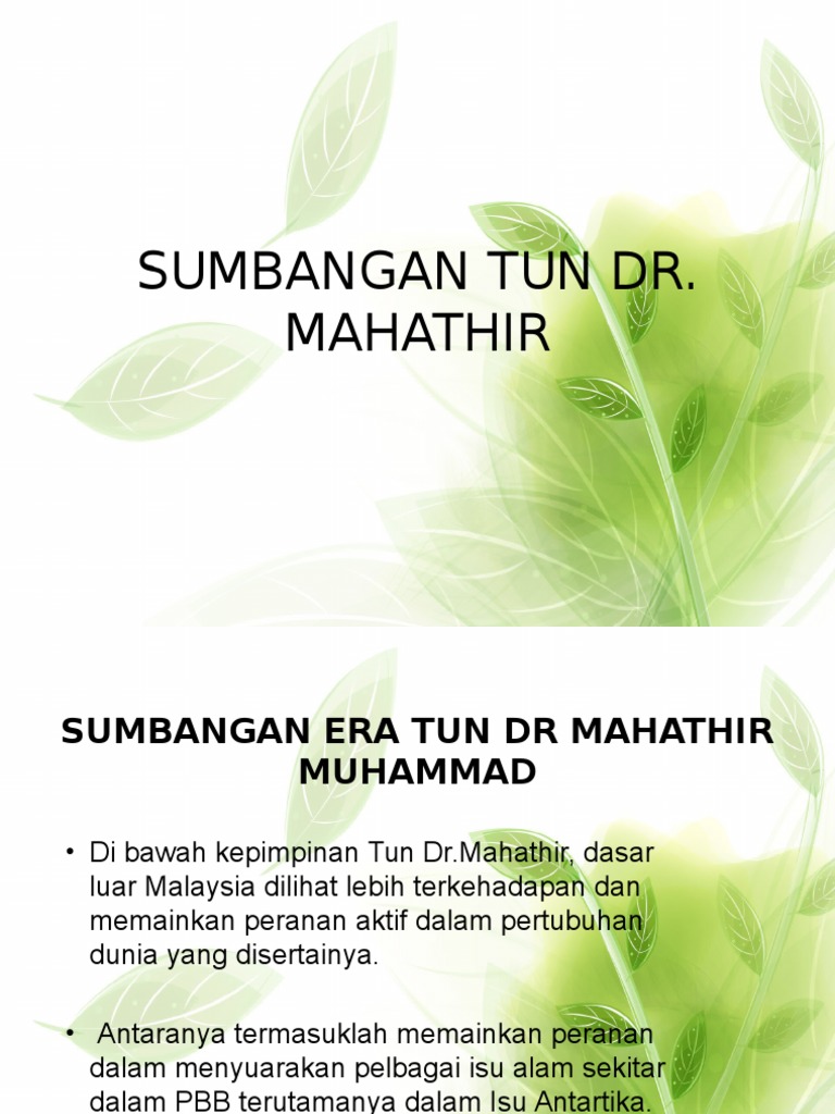Sumbangan Mahathir  PDF