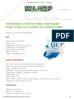 Configuraçoes Email (Pop, Smtp..