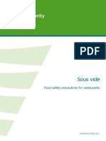 Sous Vide Food Safey Precautions PDF