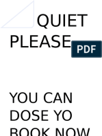 Be Quiet Please