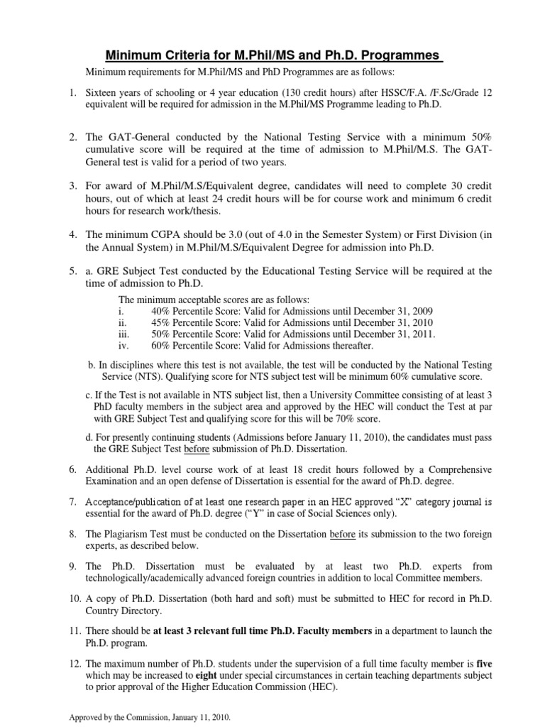 hec mphil thesis format