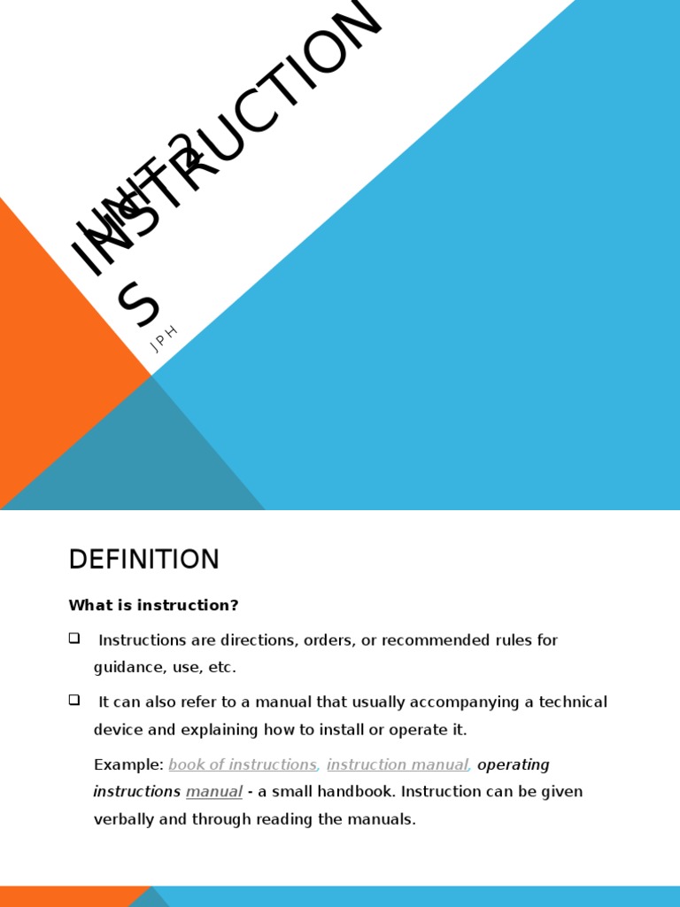 INSTRUCTION PDF Ac Power Plugs And Sockets Sentence (Linguistics)