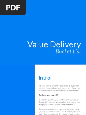 Value Delivery Bucket List