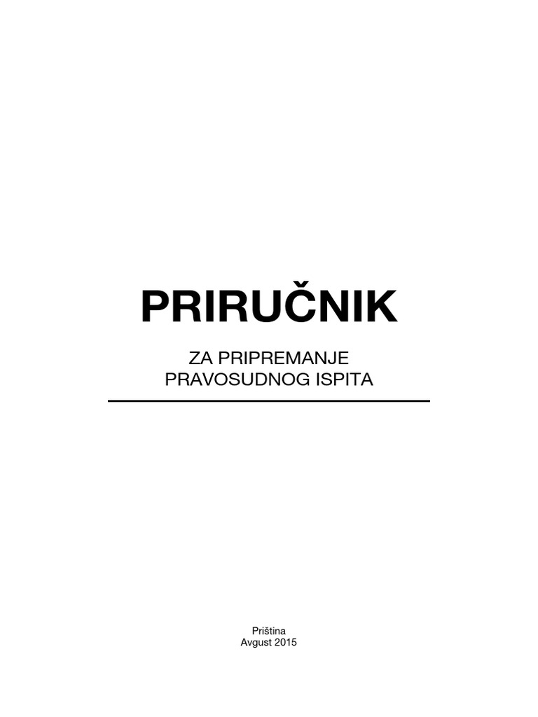 Prirucnik Za Pripremanje Pravosudnog Ispita 2015 Pdf