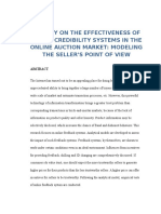 A Study On The Effectiveness of Seller Credibility Systems in The Online Auction Market