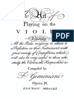 Art of Playing the Violin.francesco Geminiani PDF