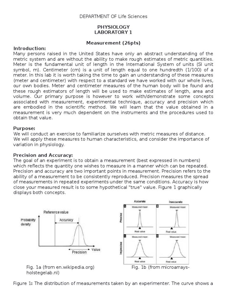 Understanding Metric Measurement in Physiology | PDF | Accuracy And ...