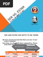 Handout - Ser vs. Estar | Norm (Social) | Rules