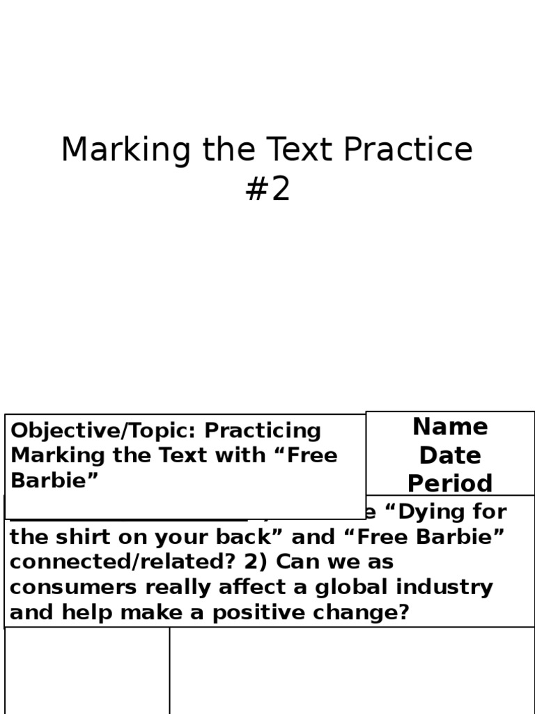 Marking Text: Consumer Impact Analysis | PDF