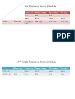 Resource Room Schedule 2016