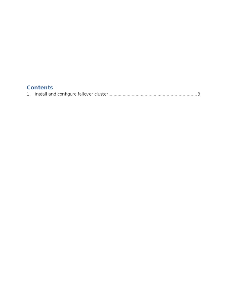 Step-by-Step Failover Cluster Setup | PDF