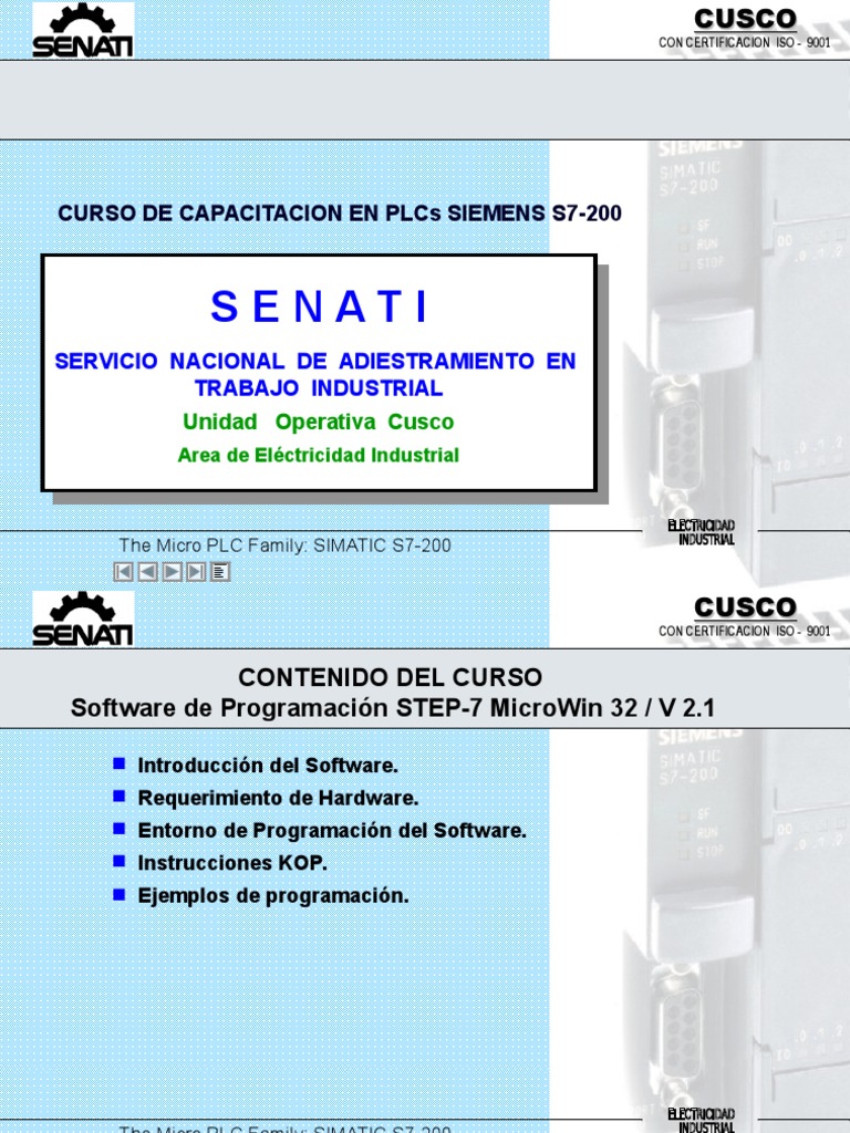 Capacitación en PLCs Siemens S7-200 | PDF | Controlador lógico ...