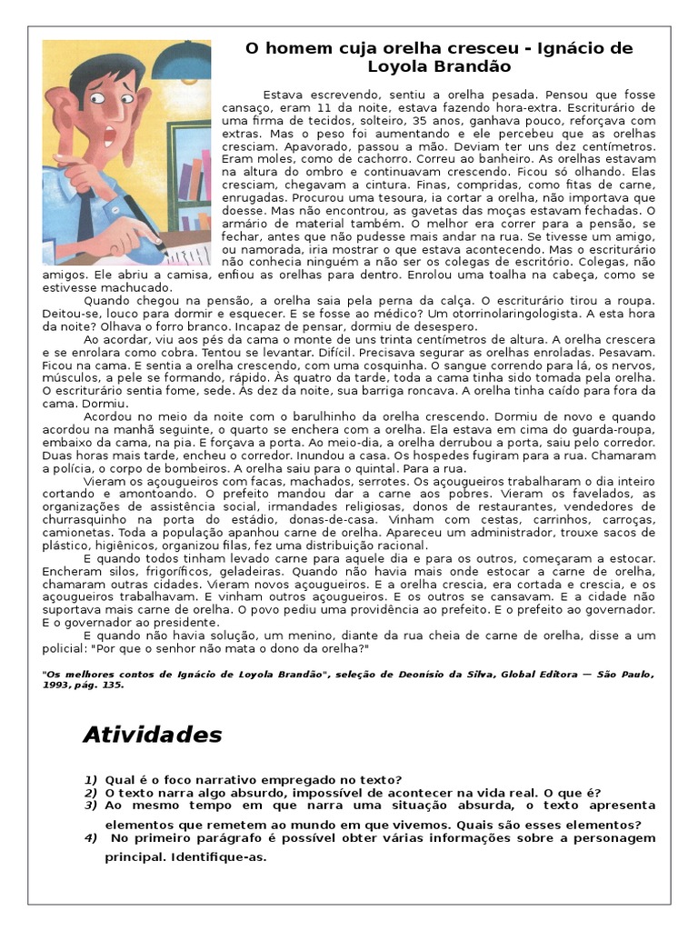 O Homem Cuja Orelha Cresceu - Narrativa Fantastica | PDF