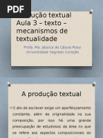Texto - Mecanismos de Textualidade
