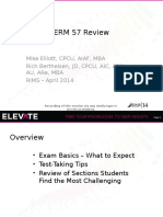 ERM 004 ERM 57 Exam Review Enterprise Risk Management