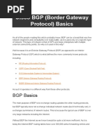 Cisco BGP (Border Gateway Protocol) Basics