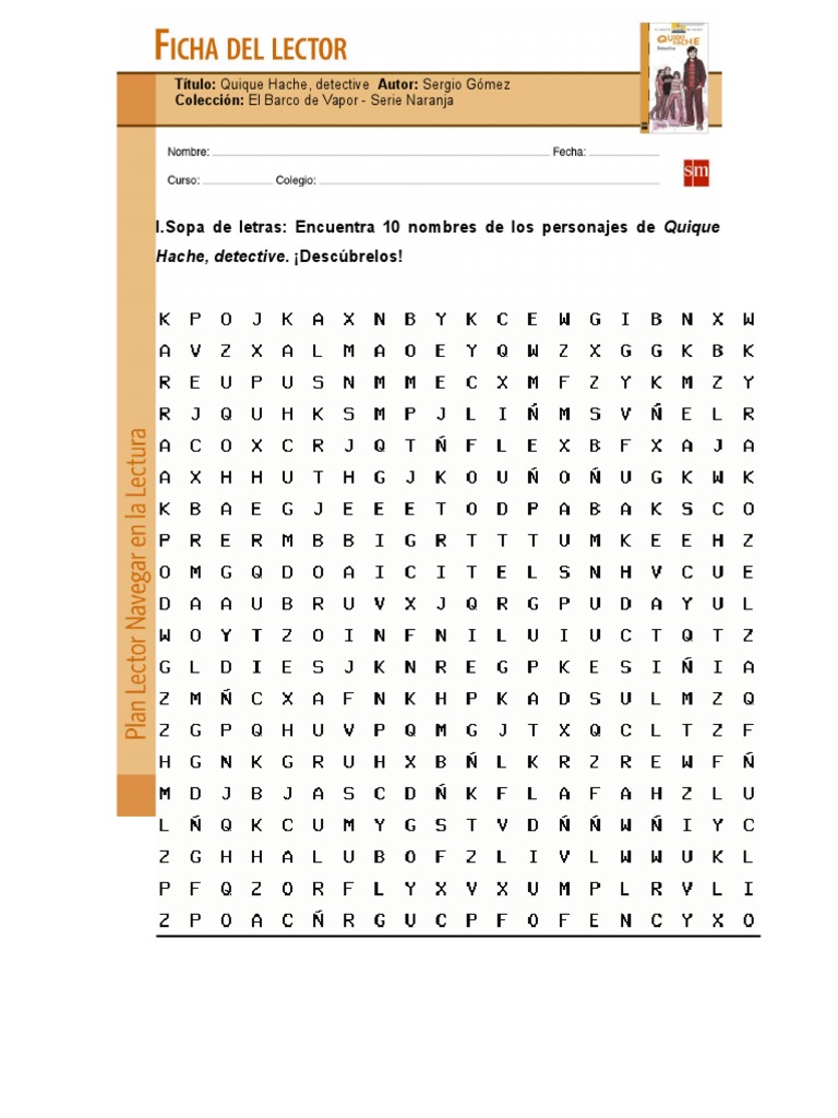 Personajes de Quique Hache, detective | PDF | Juegos y actividades