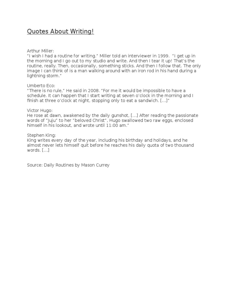 Quotes About Writing | PDF