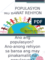 Ang Populasyon NG Bawat Rehiyon