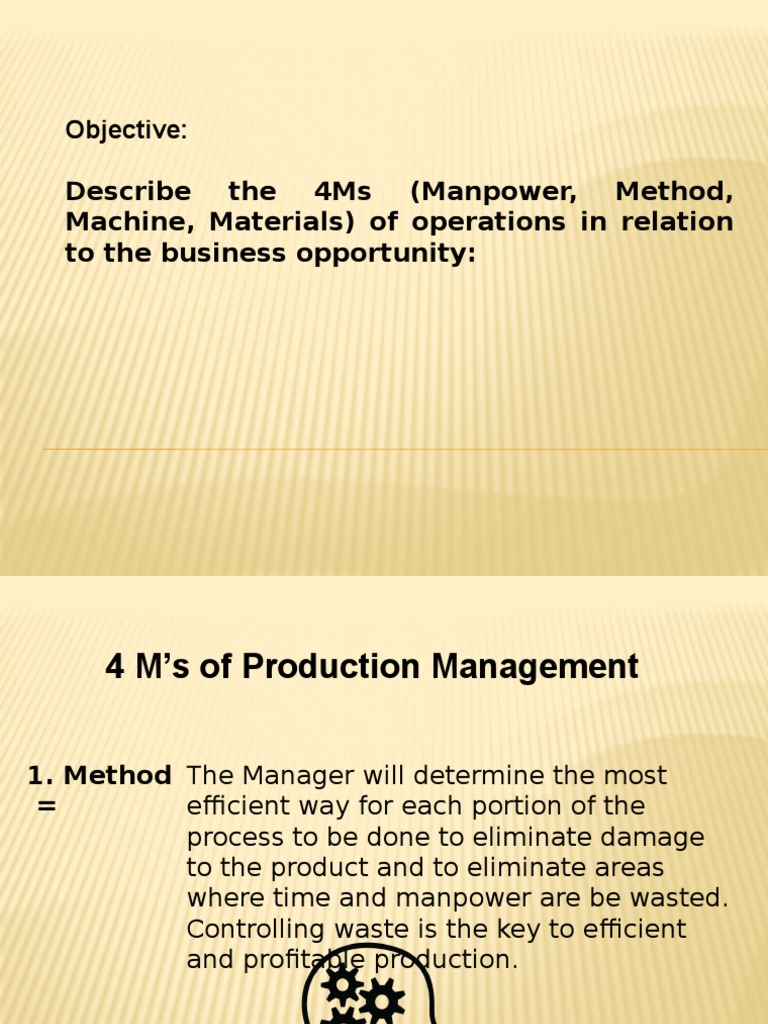 4Ms of Production Management Explained | PDF