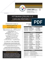 Pittsburgh Steelers At Carolina Panthers (Sept. 1)