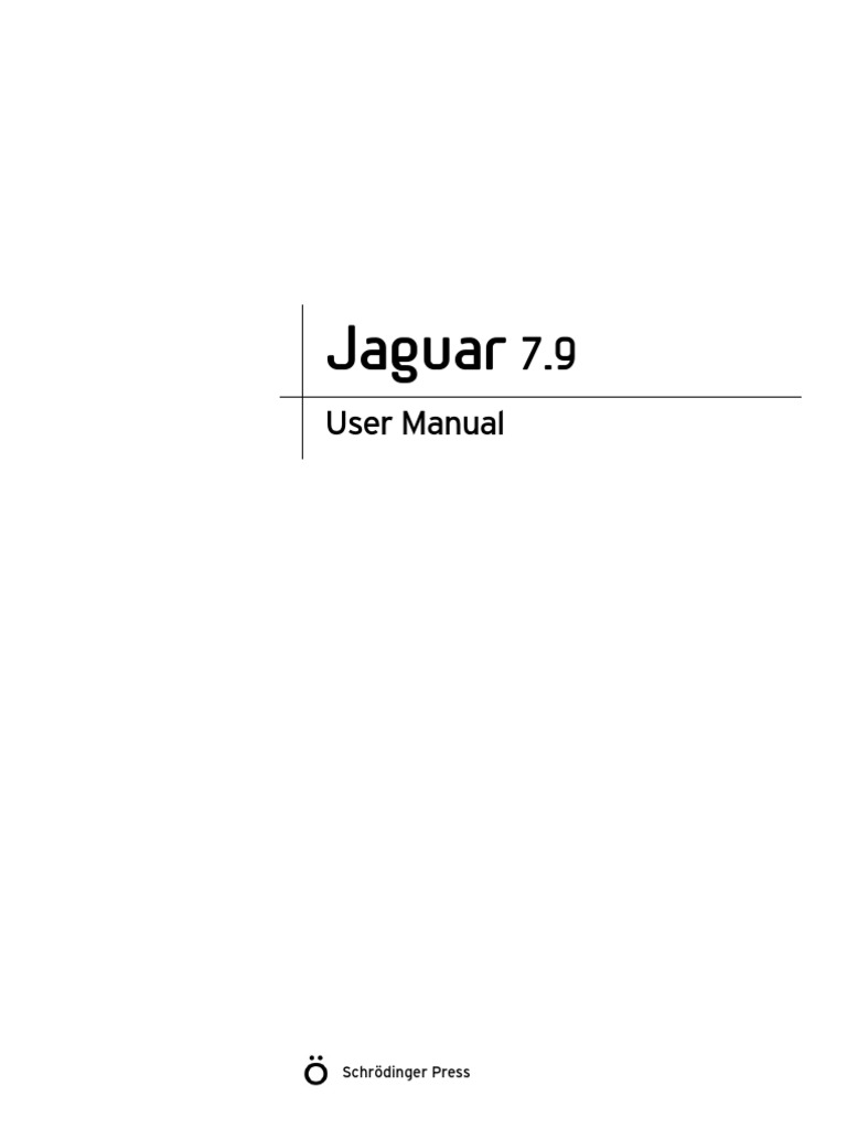 Jaguar User Manual PDF PDF Command Line Interface Density