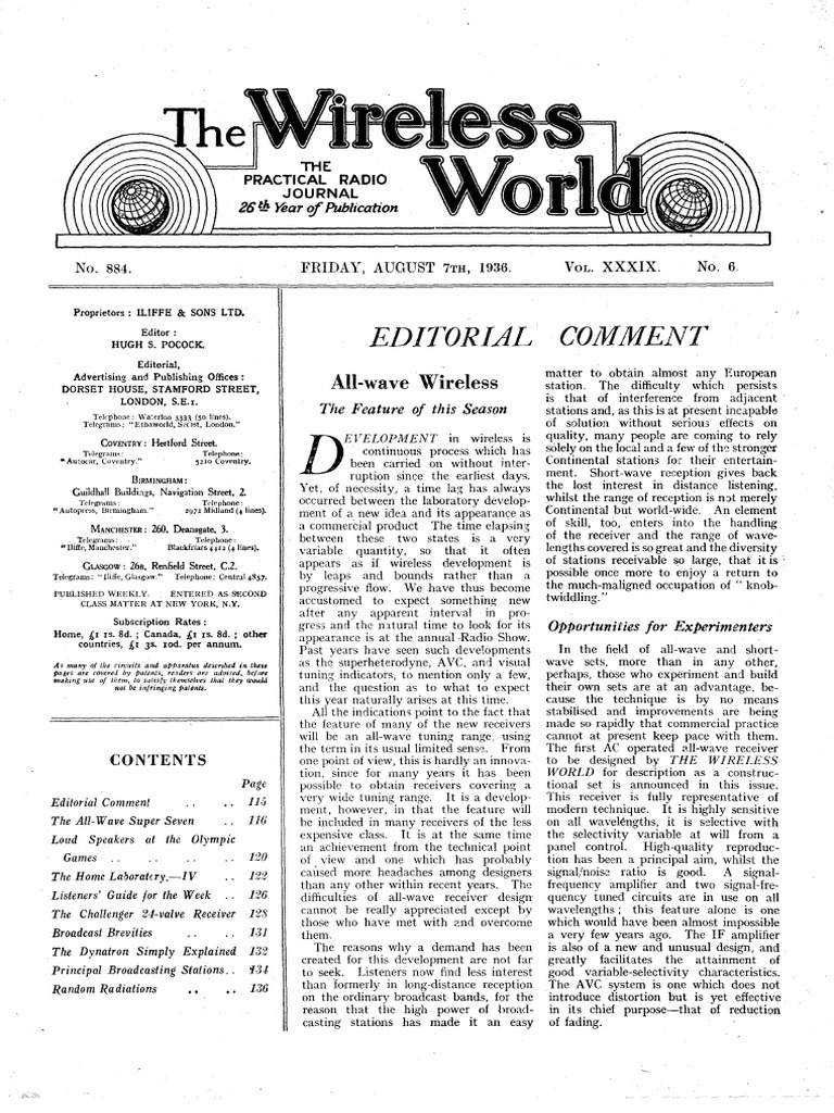 Wireless World 1936 08 | PDF
