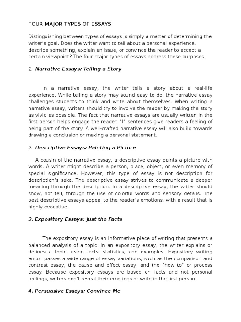 four types of essays pdf