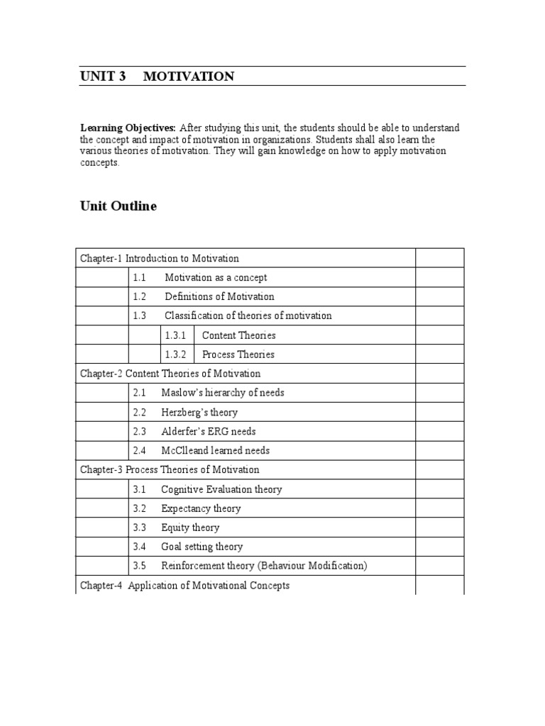 Motivation Theory | PDF | Motivation | Motivational