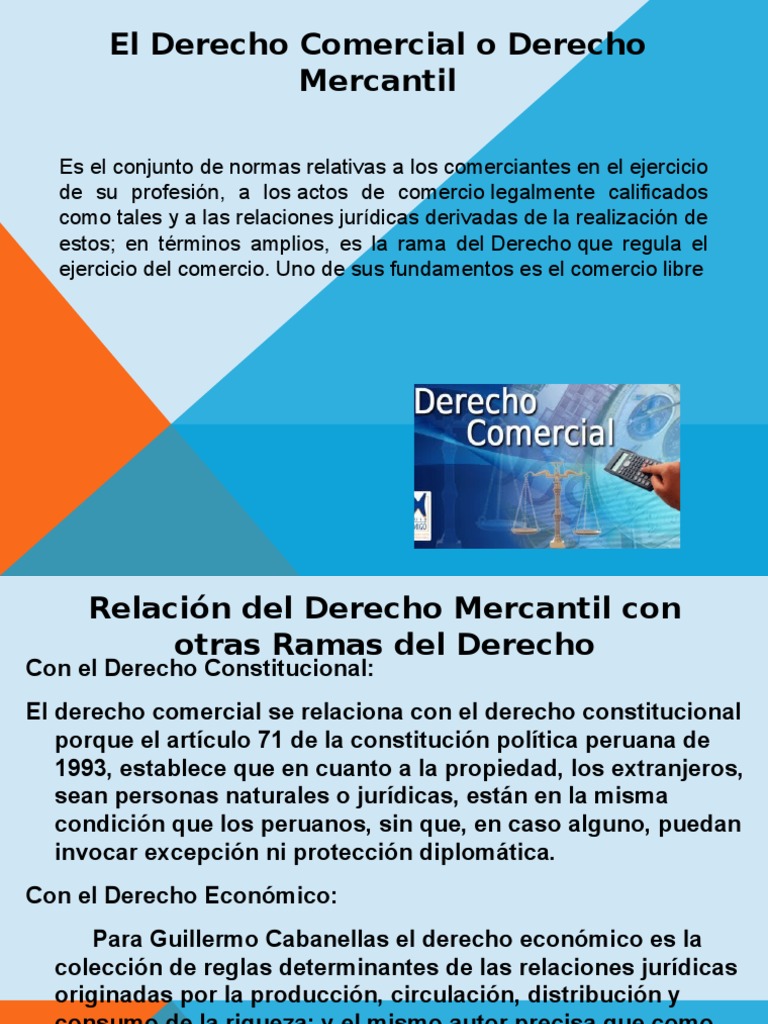 El Derecho Comercial o Derecho Mercantil Ley procesal