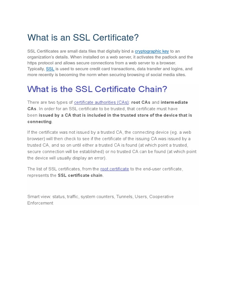 What is the SSL Certificate Chain?