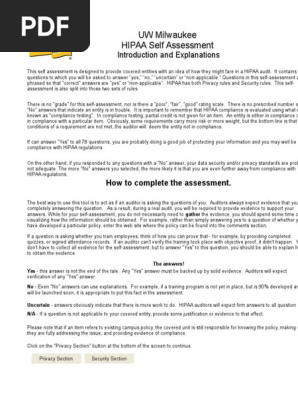 Hipaa Self Assessment 