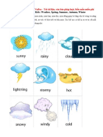 Flashcards For Kids Weather Spring Summer Autumn Winter