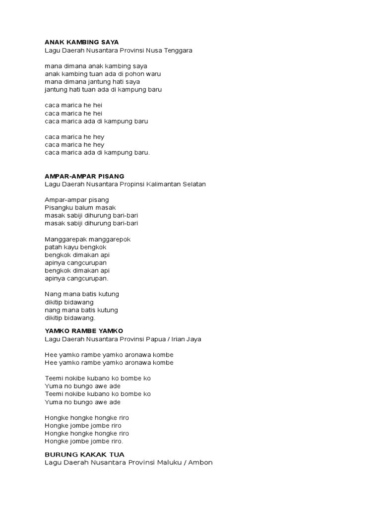 Lagu Daerah