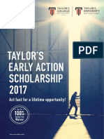 Taylors Early Action Scholarship 2017 Brochure