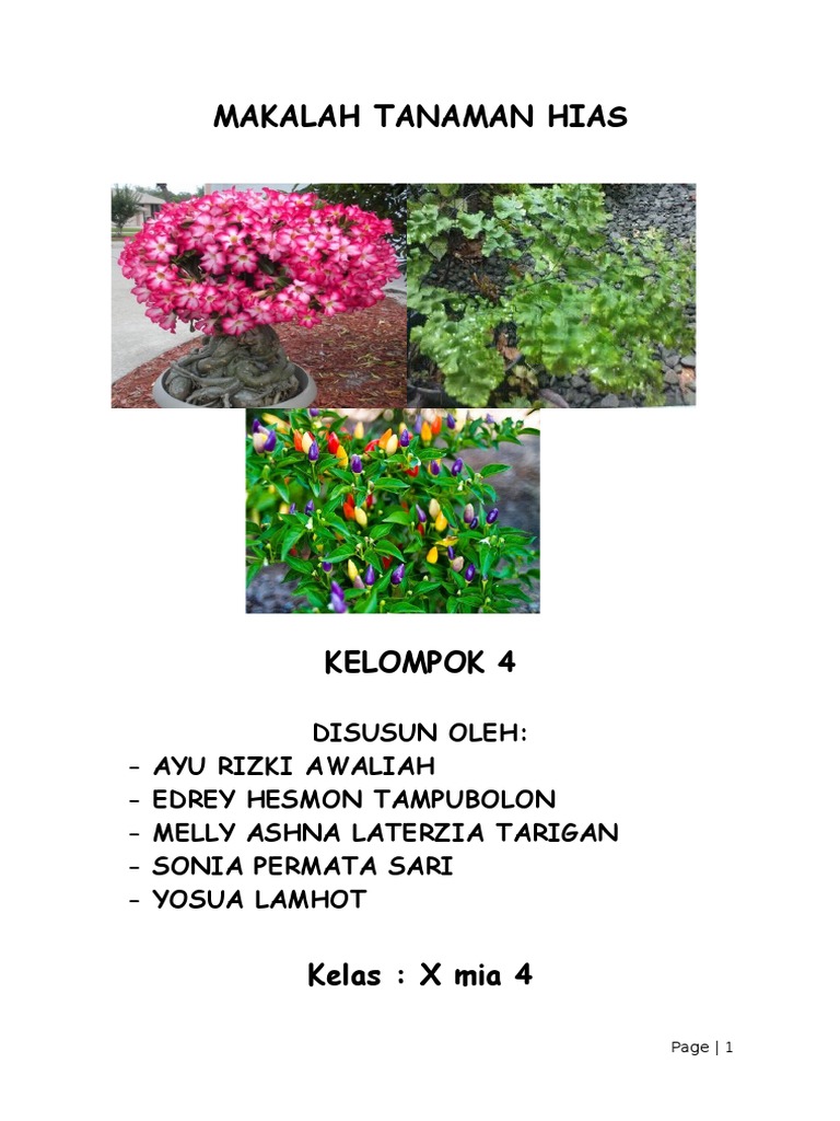 Makalah Tanaman Hias