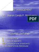 Resort Management Course Outline