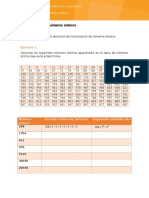 Factorización de Números Enteros: Ejercicio 1