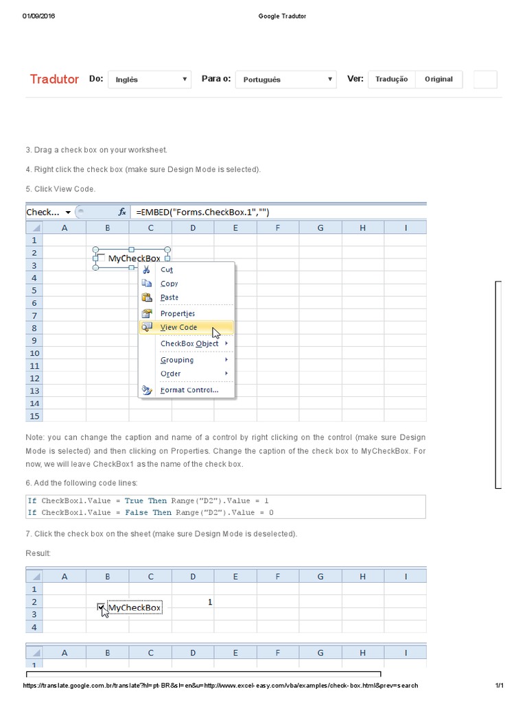Excel VBA: Using Check Boxes Guide | PDF | Art