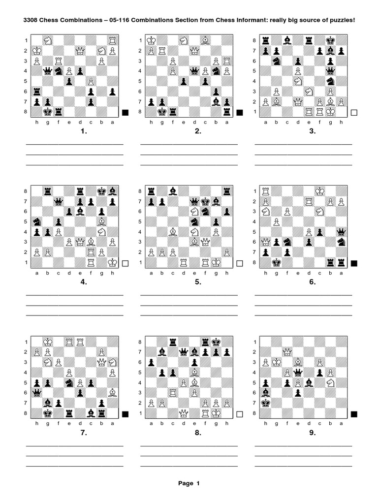Chess Combinations Collection | PDF | Chess | Abstract Strategy Games