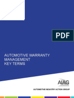 AIAG Cqi 14 Warranty Key Terms