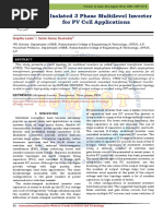 An Isolated 3 Phase Multilevel Inverter for PV Cell Applications