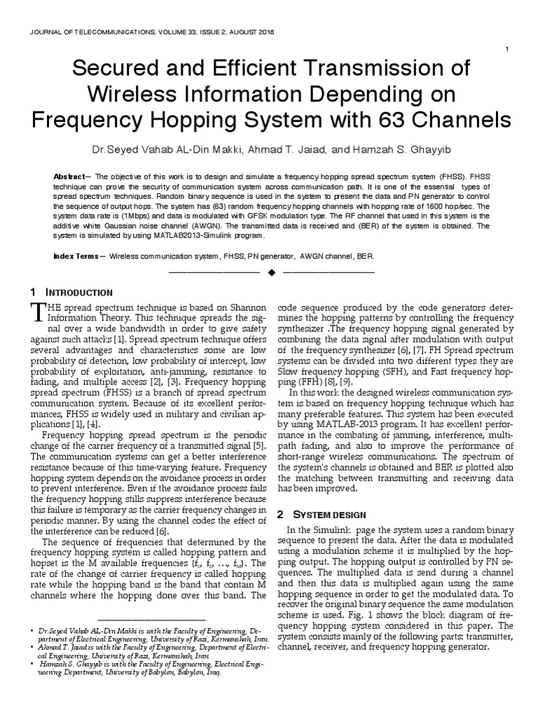 Secured and Efficient Transmission of Wireless Information Depending On