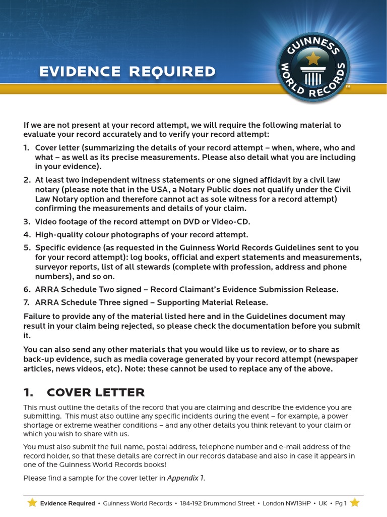 Evidence Required | Download Free PDF | Trademark | Notary Public
