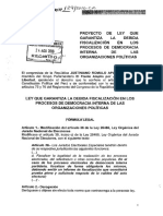 PROYECTO DE LEY Nº 129 QUE GARANTIZA LA DEBIDA FISCALIZACIÓN EN LOS PROCESOS DE DEMOCRACIA INTERNA DE LAS ORG POLITICAS.pdf