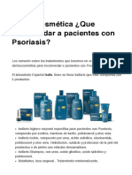 Dermocosmética ¿Que Recomendar A Pacientes Con Psoriasis - Dorys Perez Mautone