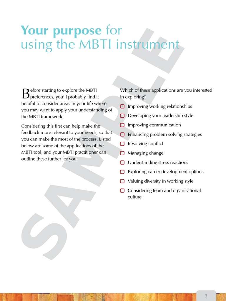 Applying MBTI for Personal Growth | PDF | Extraversion And Introversion ...